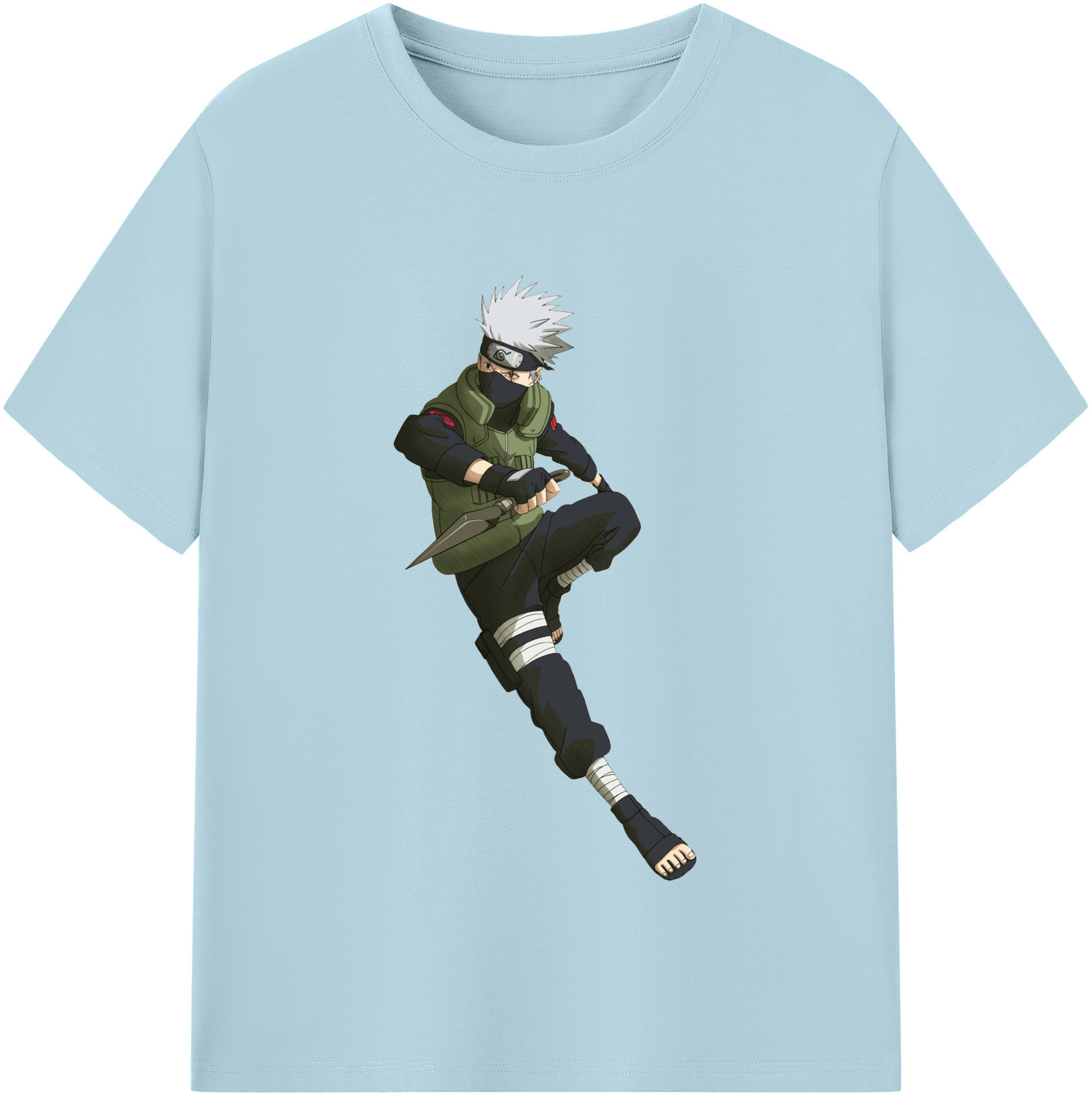 （画像用） NARUTO -ナルト- はたけ カカシ Hatake Kakashi 綿100％半袖Tシャツ（フロントプリント）